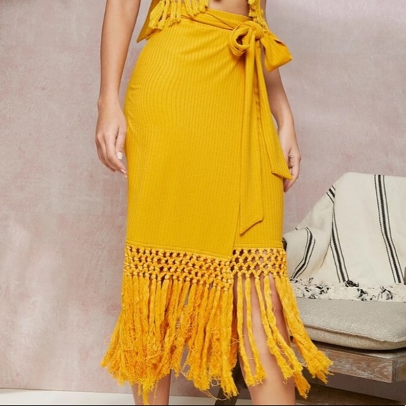 SHEIN Dresses & Skirts - Boho Fringe skirt
